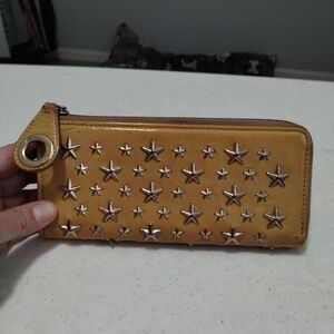 Authentic Jimmy Choo Star-Studded Yellow Wallet